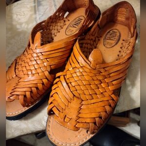 Men's Tan Leather Huaraches